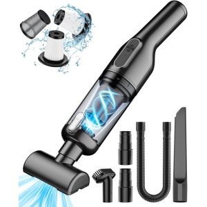 Aspirateur Voiture Puissant 16000Pa Mini Aspirateur À Main Sans Fil Rechargeable Avec Filtre Hepa Usb Aspirateur De Table, Aspirateur Poil De Chien Pour Maison Voiture - Neuf