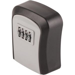 Bo&icirc;te de Serrure &agrave; Combinaison &agrave; 4 Chiffres,Bo&icirc;te de Serrure &agrave; Combinaison Murale,Bo&icirc;te de Rangement de s&eacute;curit&eacute; &eacute;tanche ABS avec capacit&eacute; de 5 Cl&eacute;s (Grey) - Neuf