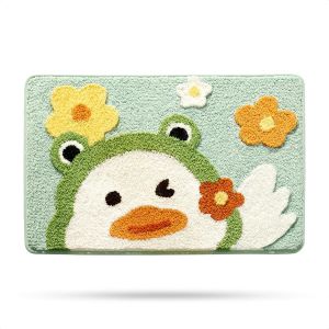 KAL-Tapis De Salle De Bain En Forme De Chat Mignon, Extra Doux Et Absorbant, Lavable En Machine, Tapis Antidérapant Pour Baignoire, Douche Et Salle De Bain, 40X60Cm - Neuf