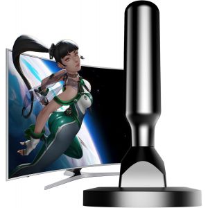 Antenne Tv Int&eacute;rieure Avec Base Magn&eacute;tique &iquest; R&eacute;ception 360&deg; &iquest; Compatible 4K Uhd/Tnt Hd &iquest; C&acirc;ble Coaxial 3M &iquest; Antenne Tnt Sans Abonnement Pour T&eacute;l&eacute;vision Intelligente - Neuf