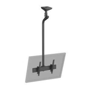 Support TV plafond inclinable 1 &eacute;cran 43''- 75'' Hauteur 175cm noir - Neuf