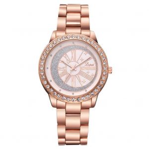 Ivpai &Agrave; La Mode Alliage Montre Strass D&eacute;coration Quartz Couple Montre-Bracelet (Or Rose) - Neuf