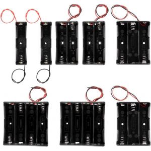 8Pcs 1/2/3/4 x 3.7 V Support de Batterie Bo&icirc;tier en Plastique Bo&icirc;te de Rangement avec Wire Leads - Neuf