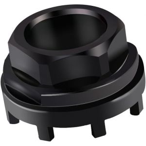 Outil de verrouillage de vélo,outil de pédalier de vélo,outil de roulement intérieur avec anneau de verrouillage 8 dents,compatible avec Shimano SRAM ISIS 8 niveaux de palier intérieur,noir - Neuf