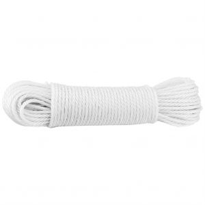 HJLIAN Corde en nylon de 20 m pour etendoir a linge, jardin, camping, exterieur (blanc) - Neuf