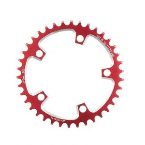 Plateau Rond Etroit Et Large A 5 Vis 130bcd/110bcd, Montage Direct Pour Pedalier Vtt, Rouge - Neuf