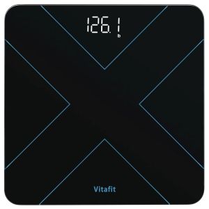 Balance Pese Personnes Numérique,Professionnelle Du Pesage Depuis 2001, Pèse-Personne Avec Affichage Led Clair Et Marchepied, 3*Piles Aaa Incluses, 180kg, Spray Argent Noir - Neuf