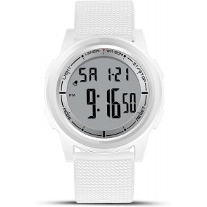 Montres Digitales Pour Hommes Montres &Agrave; Grand Cadran Pour Hommes Avec Bracelet En Silicone Montres Digitales De Sport &Eacute;tanches &Agrave; 30m Avec Alarme/Chronographe/Calendrier/R&eacute;tro-&Eacute;clairage Led.[J234] - Neuf