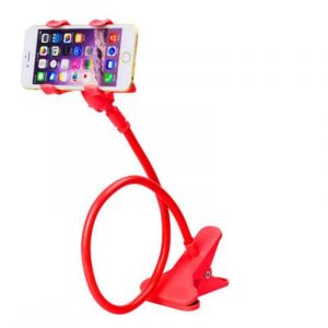 Support De Téléphone Portable Universel,Bras Long Flexible,Paresseux,Pince De Lit,Tablette,Support De Voiture Pour Iphone Xs Samsung.Red. - Neuf