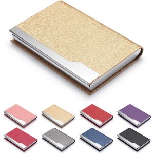 Cauc-Porte-Cartes De Visite Pour Femme, Porte-Cartes En Métal, Porte-Carte Fin, Porte-Cartes De Visite Pour Homme Et Femme Avec Fermeture Magnétique - Or - Neuf