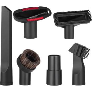 Bin 6pcs Accessoires pour Aspirateur, Embout Aspirateur, Suceur Aspirateur, Brosses Aspirateur Universel, pour Nettoyer Les Draps/Canapé/Voitures - Neuf