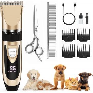 Jgd-Tondeuse Professionnelle Silencieuse Pour Chien &Agrave; Poil Long Et Epais, Rechargeable Electrique Sans Fil Pour Chiens Et Chats - Neuf