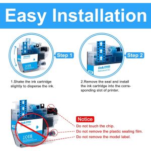 Cartouches d'encre Compatible LC22UXL LC-22UXL LC22U LC-22U LC20E LC-22UBK LC-22UC LC-22UM LC-22UY XL Remplacement pour Brother DCP-J785DW MFC-J985DW (4PK KCMY) - Neuf