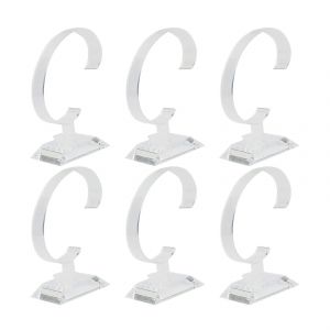 6 X Bijoux En Plastique Bracelet Manchette Montre Pr&eacute;sentoir Stand Support - Neuf