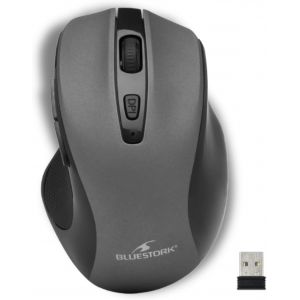 Souris sans Fil Double Connexion : Bluetooth & USB 2.4 Ghz - sans Fil Rechargeable, Ambidextre, Ergonomique - silencieuse pour PC/Mac - New (Grise) - Neuf