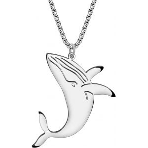 Kal-Collier En Acier Inoxydable Cachalot Baleine Pendentif Cha&icirc;ne Charms Baleine Cadeaux Pour Femme Filles Charms Bijoux Mer - Neuf