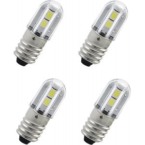Nsiecd-&iquest;Ampoules E10 Dc,Lot De 4 Ampoules Led E10 6 V Blanc Froid Led Rechange Miniatures 1w 100lm Ampoules &Agrave; Vis -Mise &Agrave; Niveau Pour Lampes Frontales, Lampes Torches (Blanc Froid (6500k), 6v) - Neuf