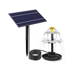 Fontaine Solaire &Agrave; Trois Niveaux Avec Pompe Pour Bain D'oiseaux, Id&eacute;ale Pour Le Jardin Et Le Balcon. - Neuf