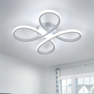 Subzonal-Plafonnier Led, 30w 3500lm Formes De Fleurs Cr&eacute;atives Lampe De Plafond Led Luminaire Plafonnier Moderne Pour Salon, Chambre, Cuisine Et La Salle &Agrave; Manger, Blanc Froid 6500k - Neuf