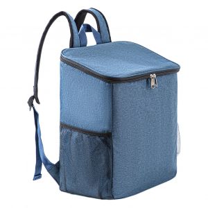 Sac à dos de pique-nique isolé 25 L grand sac à déjeuner imperméable Oxford double fermeture éclair refroidisseur de bière de voyage avec doublure pour camping voyage randonnée pêche plages-Bleu marine - Neuf