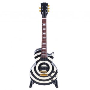 Mini guitare electrique miniature en bois, modele a l'echelle 1:6, instrument de musique decoratif avec support - Neuf