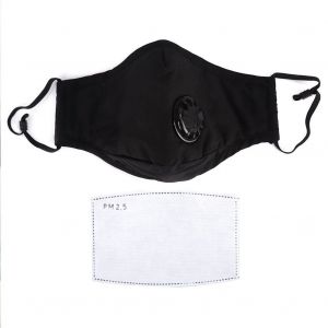 Masque anti-brouillard lavable et respirant PM2.5 avec valve respiratoire (noir) - Neuf