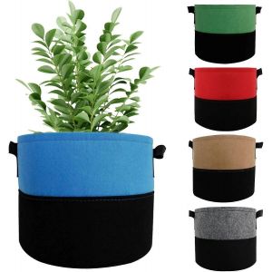 Sacs De Culture En Tissu &Eacute;pais De 10 Gallons Avec Poign&eacute;es Pour Pommes De Terre, L&eacute;gumes, Fruits Et Fleurs (Lot De 5). - Neuf