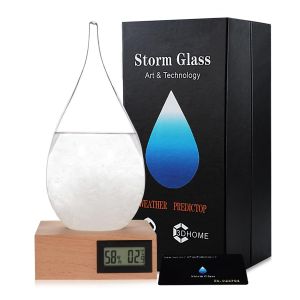 Storm Glass Verre Temp&ecirc;te Stations M&eacute;t&eacute;orologiques Goutte D'eau Pr&eacute;dicteur M&eacute;t&eacute;o Pr&eacute;visions Utilis&eacute; Pour La D&eacute;coration De Bureau &Agrave; La Maison Et Au Bureau - Cadeau D'anniversaire - Neuf