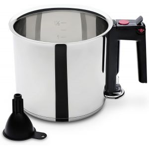 SUBZONAL-983167 Simmer Pot Bouilloire 1,5 L &iquest; inklusivive Entonnoir, Acier Inoxydable, Argent, 16 cm 2 unit&eacute;s - Neuf