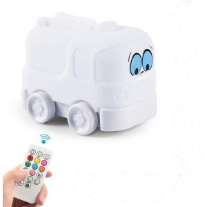 Veilleuse Enfant Chambre Lampe Veilleuse Bébé Multicolore Rechargeable Led Veilleuse 9 Couleurs Veilleuse Camion De Pompiers (Télécommande + Tactile Dimm) - Neuf