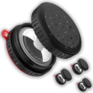 [4 Pack] Ipx8 Waterproof Airtag Holder,Airtag Case With Ultra Adhesive Sticker,Hidden Sticker Holder For Car,Bike,Wallet,Remote Drone Luggage,Apple Airtags Compatible - Neuf