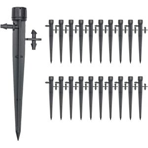 30 Pi&egrave;ces Goutteurs d'irrigation avec Connecteur pour Tube de 4mm / 7mm, R&eacute;glables 360 &deg; &eacute;metteur Micro Arroseurs Goutte Syst&egrave;me Jardin des Plantes de Tuyau d'irrigation Brumisation - Neuf