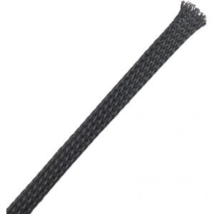 MEVRONISSHOP-Gaine Tress&eacute;e Extensible en Fil Pet de 30 m X 6mm de Large Gaine de Protection pour C&acirc;bles Flexible Noire pour C&acirc;bles Audio et Vid&eacute;o - Neuf