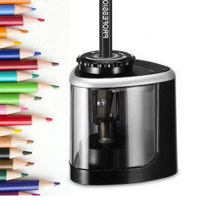 Taille-crayon électronique, taille-crayon manuel avec réservoir et taille-crayon électrique avec lame remplaçable, sans batterie, pour l'école - Neuf