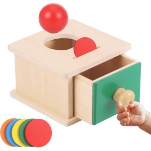 JGD-Bo&icirc;te &agrave; Monnaie Jouet Montessori, Bo&icirc;te &agrave; Monnaie Jeux Montessori en Bois, Jouet Sensoriel Empilable en Bois Color&eacute; pour Classer Formes, Jouet &Eacute;ducatif Adapt&eacute;s comme Cadeaux - Neuf