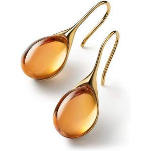 Kalanka-Boucle Doreille Femme, Boucles D'oreilles Pendantes Pour Femme Polissant La Pierre D'opale En Cristal Pendentif En Forme De Larme Pendentif Gemstone Bouclesbijoux Pierre Naturelle - Neuf