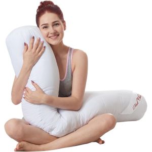 Trahoo-First Class Rouleau Pour Dormeur Latéral Ø20 X 145 Cm Oreiller En Microfibres Pour Dormeur Latéral Oreiller En Fibres Creuses - Neuf