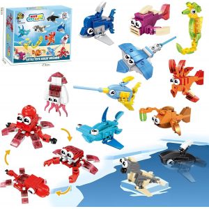 lbgwp60-12 Mini Animaux Briques De Construction Pour Enfants, Cadeaux Invit&eacute;s Anniversaire, R&eacute;compenses Scolaires, Jeux Cr&eacute;atifs Pour Filles Et Gar&ccedil;ons 4-12 Ans - Neuf