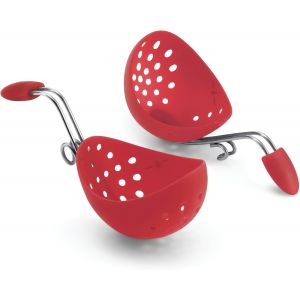 Subzonal-717182 Set De 2 Pocheuses &Agrave; Oeufs En Silicone Rouge - Neuf