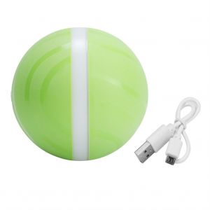 Hjlian Balle Led Rebondissante Amusante Pour Animaux De Compagnie, Jouet Electrique Etanche Et Amusant Pour Petit Chien Et Chat (Vert) - Neuf
