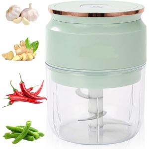 Chenquansarl-Hachoir Électrique À Oignons 300ml, Matériau Abs Multi-Hachoir, Alimentaire Et Sûr, Électrique Pour Les Besoins De La Cuisine (Vert) - Neuf