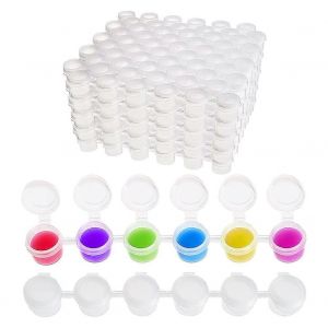 50 Pots De Peinture En Bandes,300 Pots De 2 Ml/0,07 Oz,Pots De Peinture Vides - Neuf