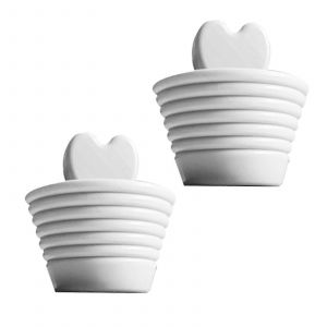 2pcs baignoire évier silicone bouchon de vidange blanc organisateur de réfrigérateur bacs conteneurs de stockage des aliments gadgets de cuisine porte-éponge échelle g - Neuf