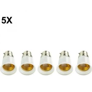 5 pièces B22 à E27 douille éclairage accessoires socle prise adaptateur convertisseur pour LED lampe ampoule baïonnette vis ampoule - Neuf