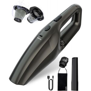 Aspirador De Mano Inalámbrico Para Coche, Aspirador Portátil Para Coche Con 120w De Potencia De Succión Y Filtro Hepa Inoxidable, Mini Aspirador De Mano Recargable Para Casa, Oficina, Coche - Neuf