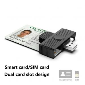 Lecteur de cartes à puce noir CR318,adaptateur de connecteur de cloneur CAC,Standard usb 2.0,pour téléphones Android,PC-- - Neuf