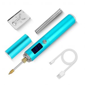 Fer &agrave; souder rechargeable avec r&eacute;glage de la temp&eacute;rature et LED - Neuf