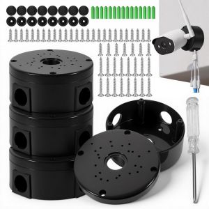 KALANKA-4 Boite de Derivation Etanche Exterieur Boite Derivation pour Cam&eacute;ras D&ocirc;mes Bo&icirc;te de Jonction Ronde &Eacute;tanche avec Vis et Tournevis Cruciforme pour Cam&eacute;ras de Surveillance Int&eacute;rieures et Ext&eacute;ri - Neuf