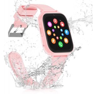 Montre Connectée Enfant Gps, 4g Montre Gps Enfant Tracker Avec Appels Vidéo, Wifi, Sos, Mode Classe, Whatsapp, Réveil, Ip68 Étanche Montre Telephone Avec Sim Noël Cadeaux 5-14 Ans-Noir - Neuf