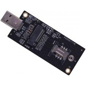 LETNERNY-Adaptateur Ngff M.2 Key-B Wwan Vers Usb 3.0 Carte R r Card Avec Fente Sim Pour Module Sans Fil 3G/4G/5G Lte Carte Modem - Neuf